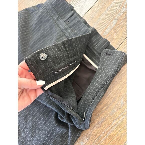 White House Black Market The Relaxed Ankle Pin Striped Paperbag Dress Pant Size - Picture 4 of 9